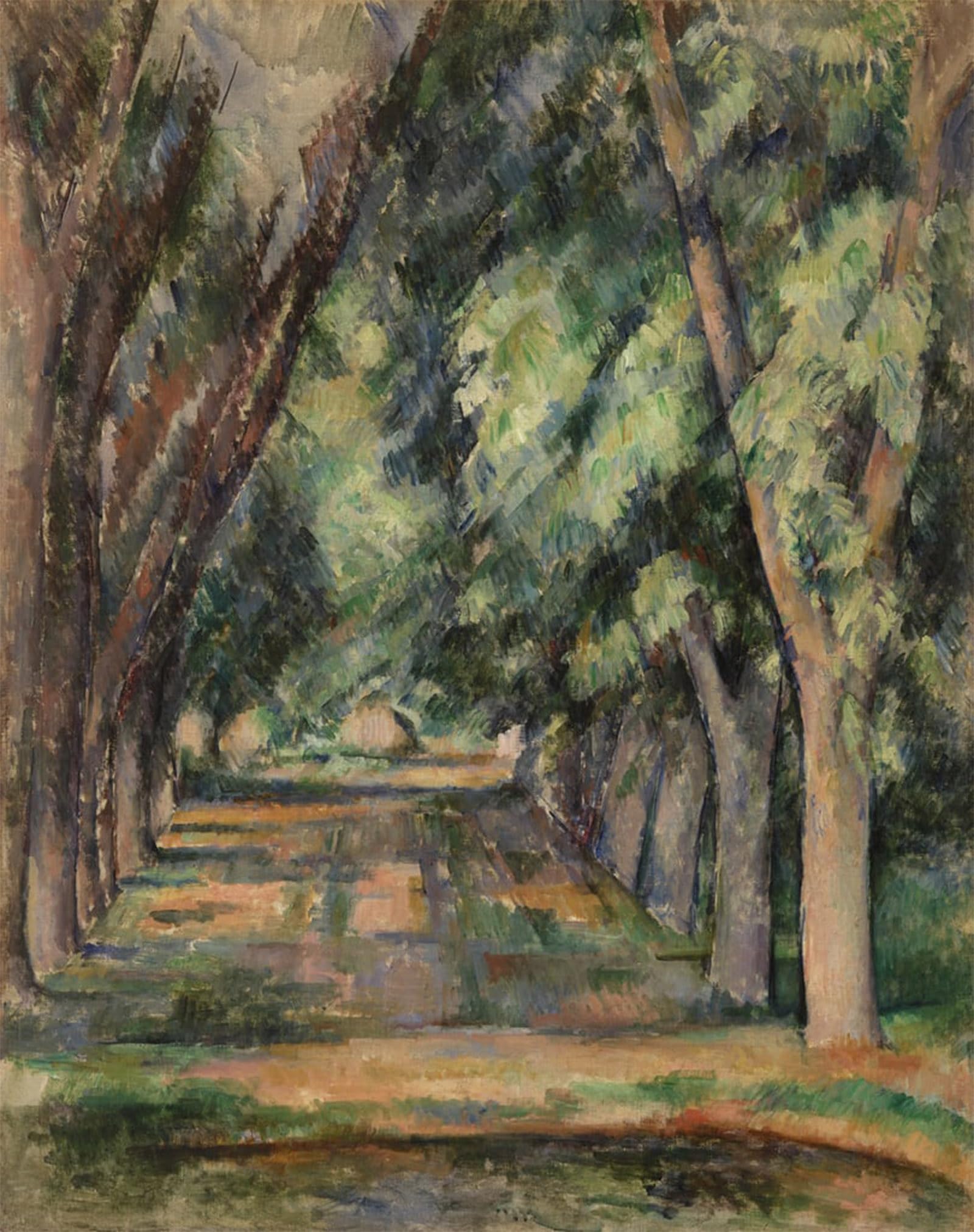 ARTXLXXBN Famous Painting Canvas Artwork Graffiti Print the Allee of Chestnut Trees At De Bouffan by Paul Cézanne Portrait Canvas Image for Home Decor 60x90cm