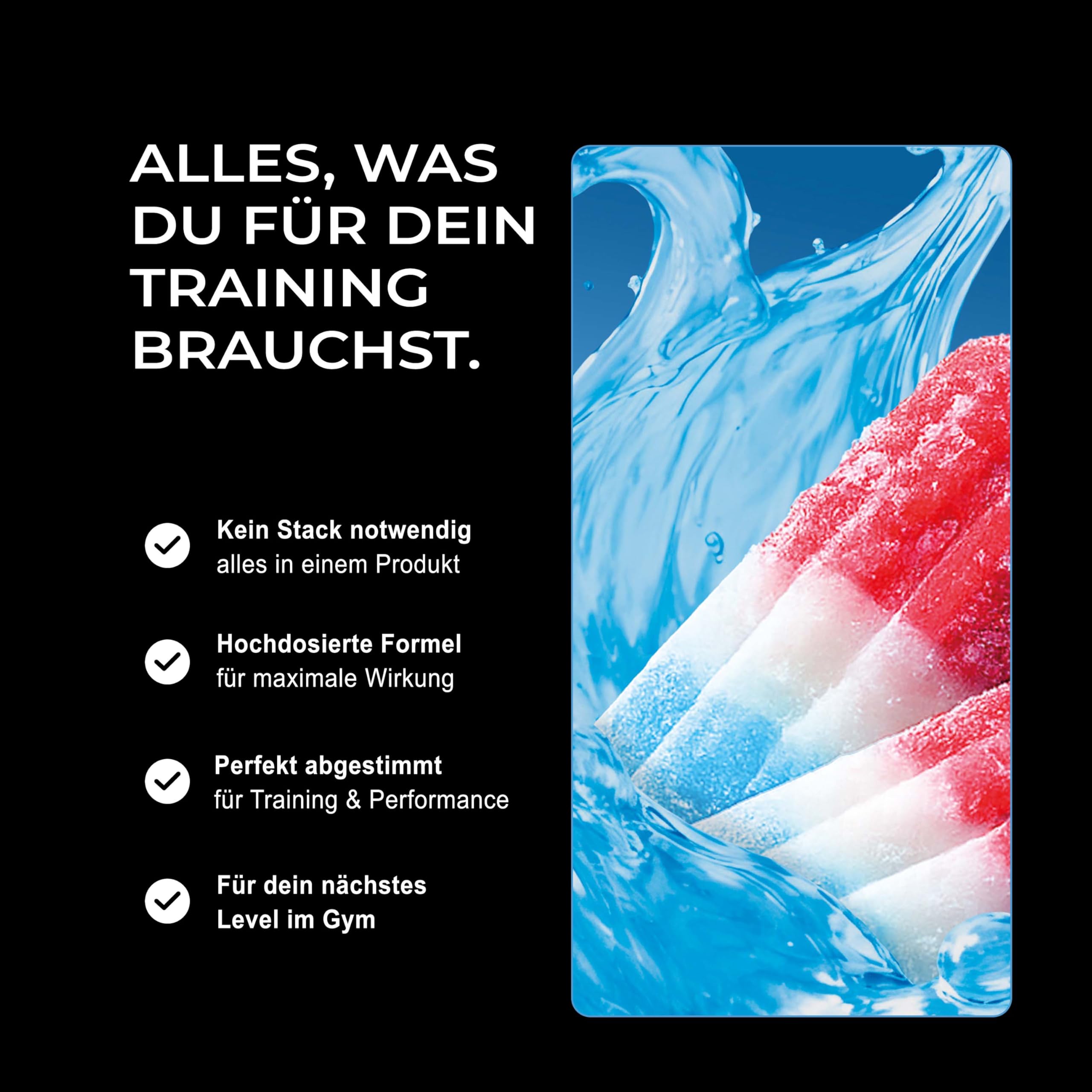 NEOSUPPS Pre Workout Booster Terminus XXL Ice Pop 540g, Fitness & Gym, Pre Workout Booster vegan, Pump & Fokus, geprüfte Qualität, 8.000 mg L-Citrullin, 20 Portionen