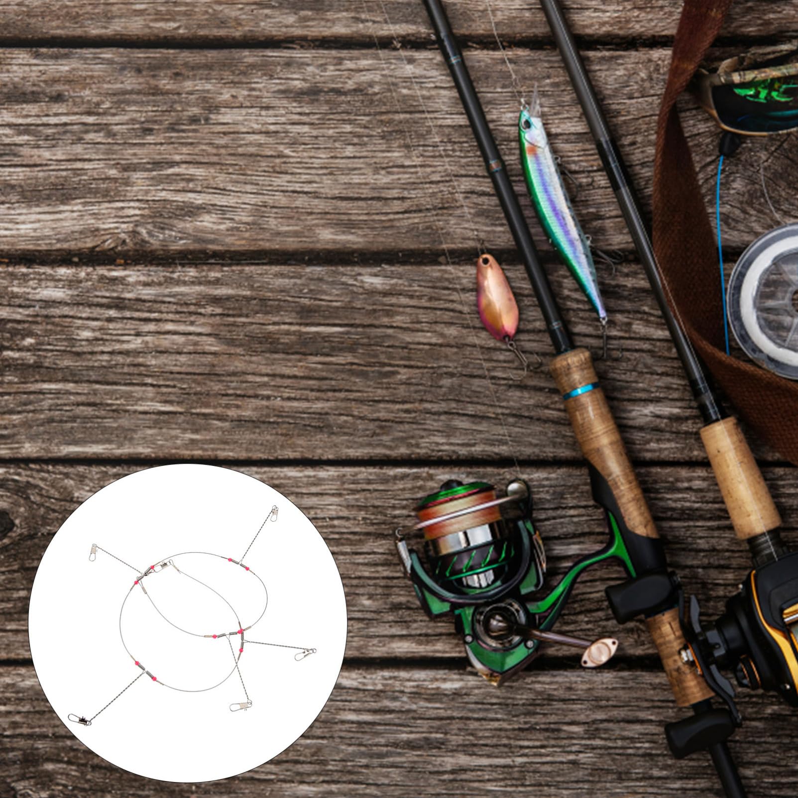 Abaodam 1 Set Fishing Accessory Kit Wire Balance Fishing Leaders Set Durable Tracer Rigs Wear Resistant Prevent Tangles and Efficiency