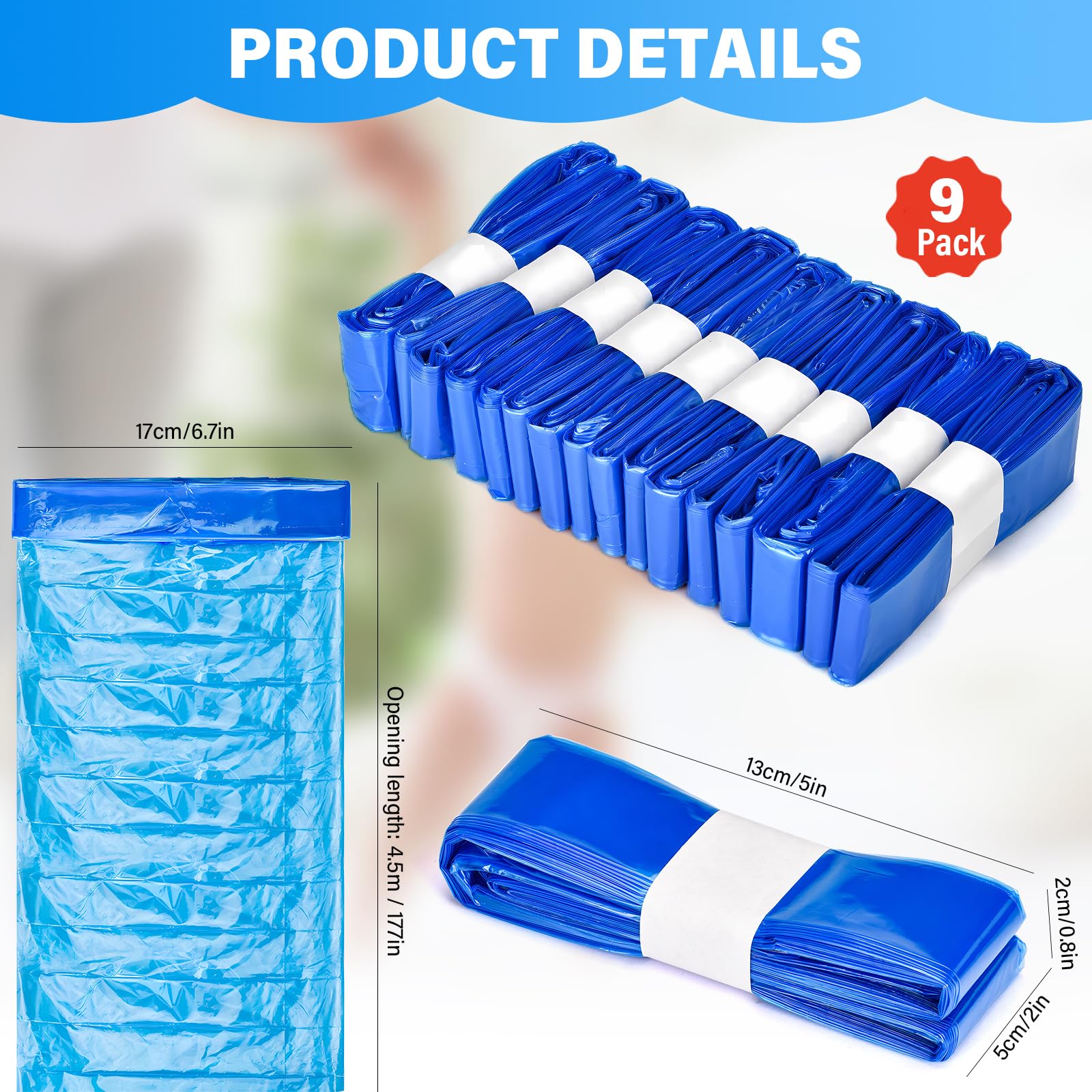 9 Pezzi Ricarica Mangiapannolini, Sacchetti Mangiapannolini Compatibile con AngelCare & Litter Locker & Tommee Tippee