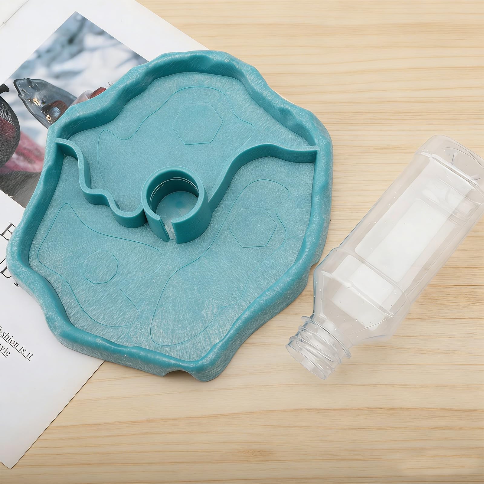 Gamelle 2 en 1 pour Reptiles et Tortues, Distributeur Automatique pour Nourriture et Eau en Plastique Transparent