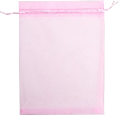 Miniatura 5 de Volanic Bolsa de regalo de organza con cordón transparente de 6 x 9 pulgadas, bolsa de joyería para fiesta, boda, dulces, mini botellas, muestras de