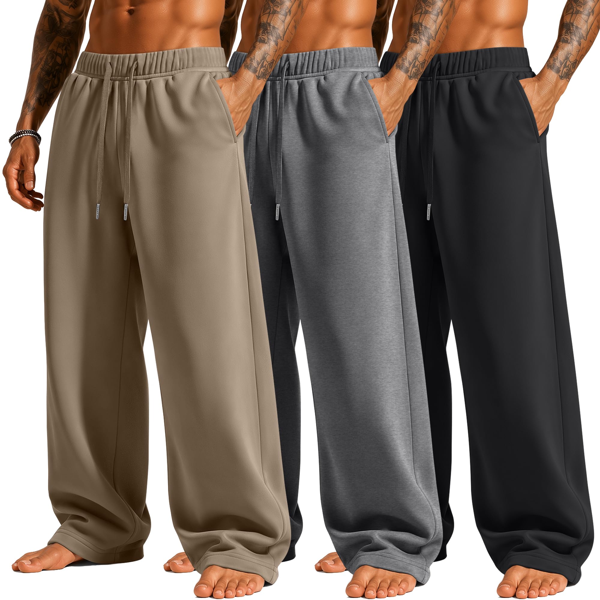 Photo 1 of 5xl- Baggyfly Men's Big and Tall Sweatpants 3-Pack