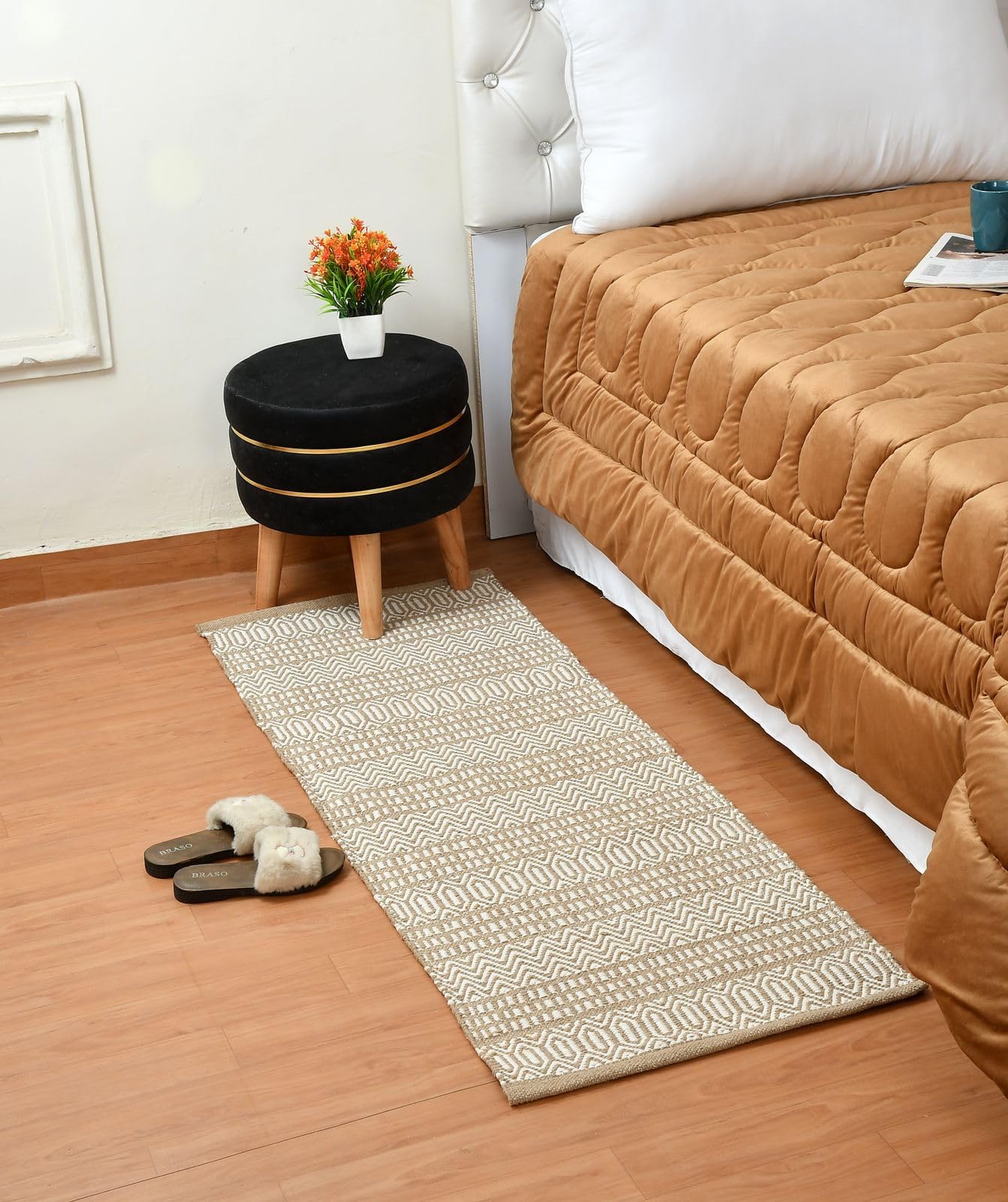 Slazie Cotton Soft Multi-Purpose Floor Rug, for Bedroom Living Room Kitchen Runner|Bedside Runner |Bed Runner|2x5 Feet|BR 013 (B0CXMBZ8SM) Amazon Price History, Amazon Price Tracker