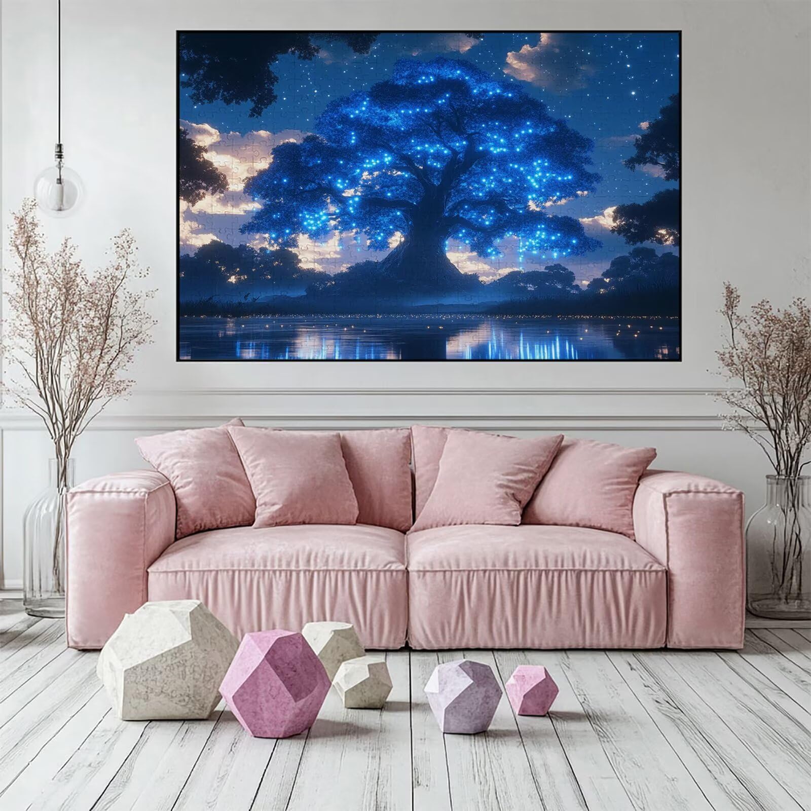 Puzzle 3000 elementów Krajobraz Drzewo dla dorosłych 122 x 81 cm Unikalne Rzemiosło Klasyczne 3D Drewniana układanka do rodzinnych gier aktywnych, układanka zrób to sam do dekoracji ścian domu