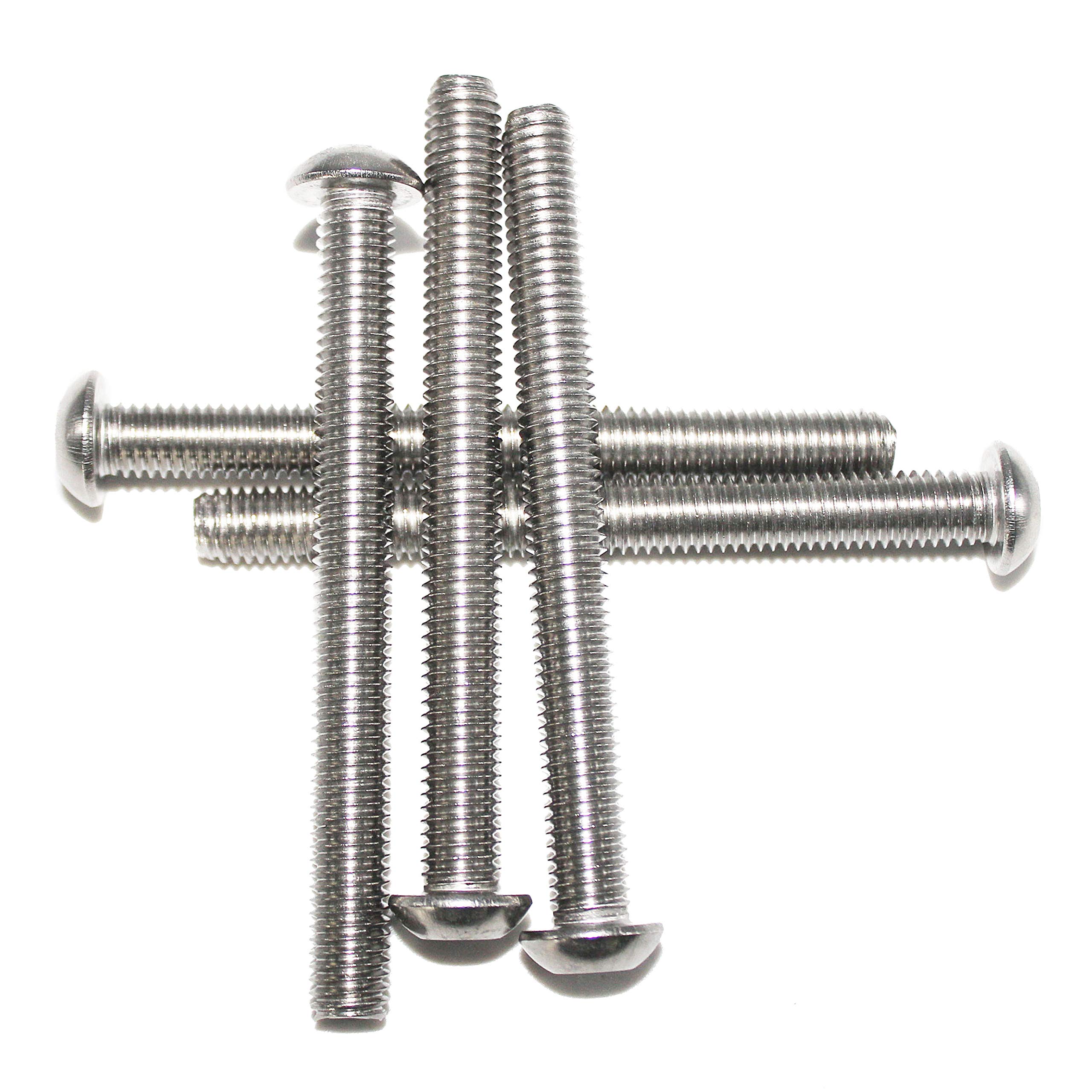 M8 ISO 7380 Round-Head Metal Screw with I-Hex, A2, silver, 5 Stück M8 x 70