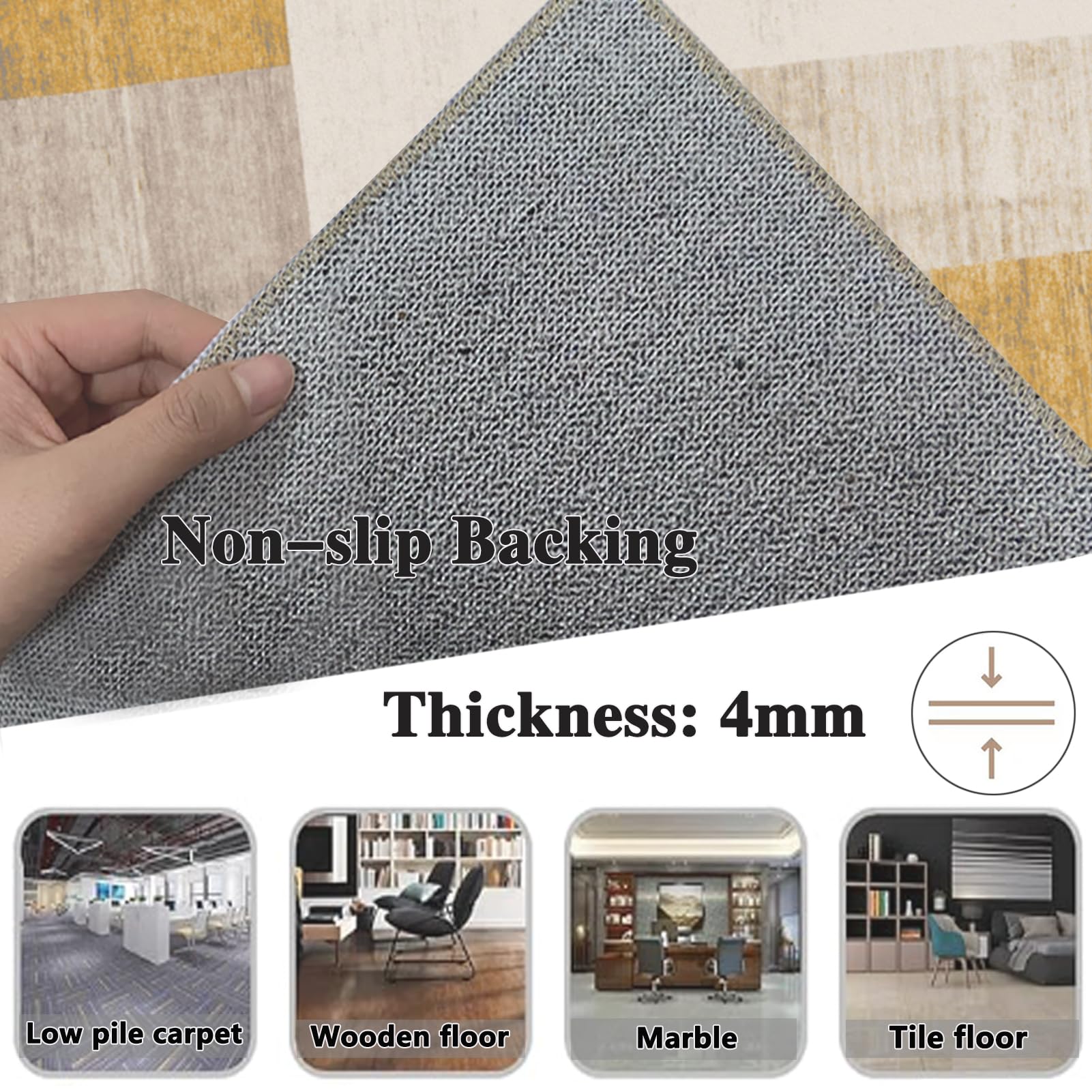 Office Gaming Chair Mat for Hard Floor Computer Floor Mat for Carpet Office Chair Carpet Protector Mat Carpeted Floor - Image 5