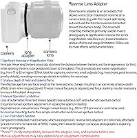 Vista 9 de Anillo inverso de lente macro de 2.638 in compatible con E NEX-5T NEX-3N NEX-6 NEX-5R NEX-F3 NEX-7 NEX-5N NEX-5C NEX-C3 NEX-3 NEX-5, con lente