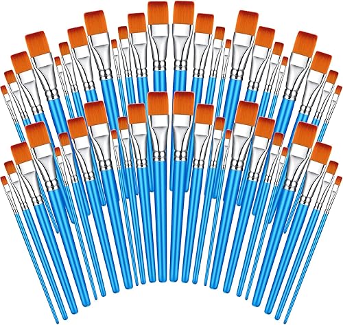 Juego de 48 pinceles de pintura acrílica, pincel pequeño, pintura a granel, pintura de madera, pinceles de pintura de madera, manualidades, niños,