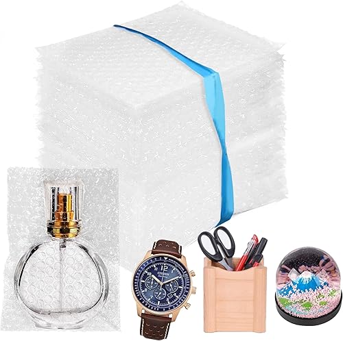 Paquete de 50 bolsas de burbujas de 4 x 6 pulgadas, bolsas de burbujas pequeñas, bolsas de espuma gruesas a prueba de golpes para mudanza, envío y