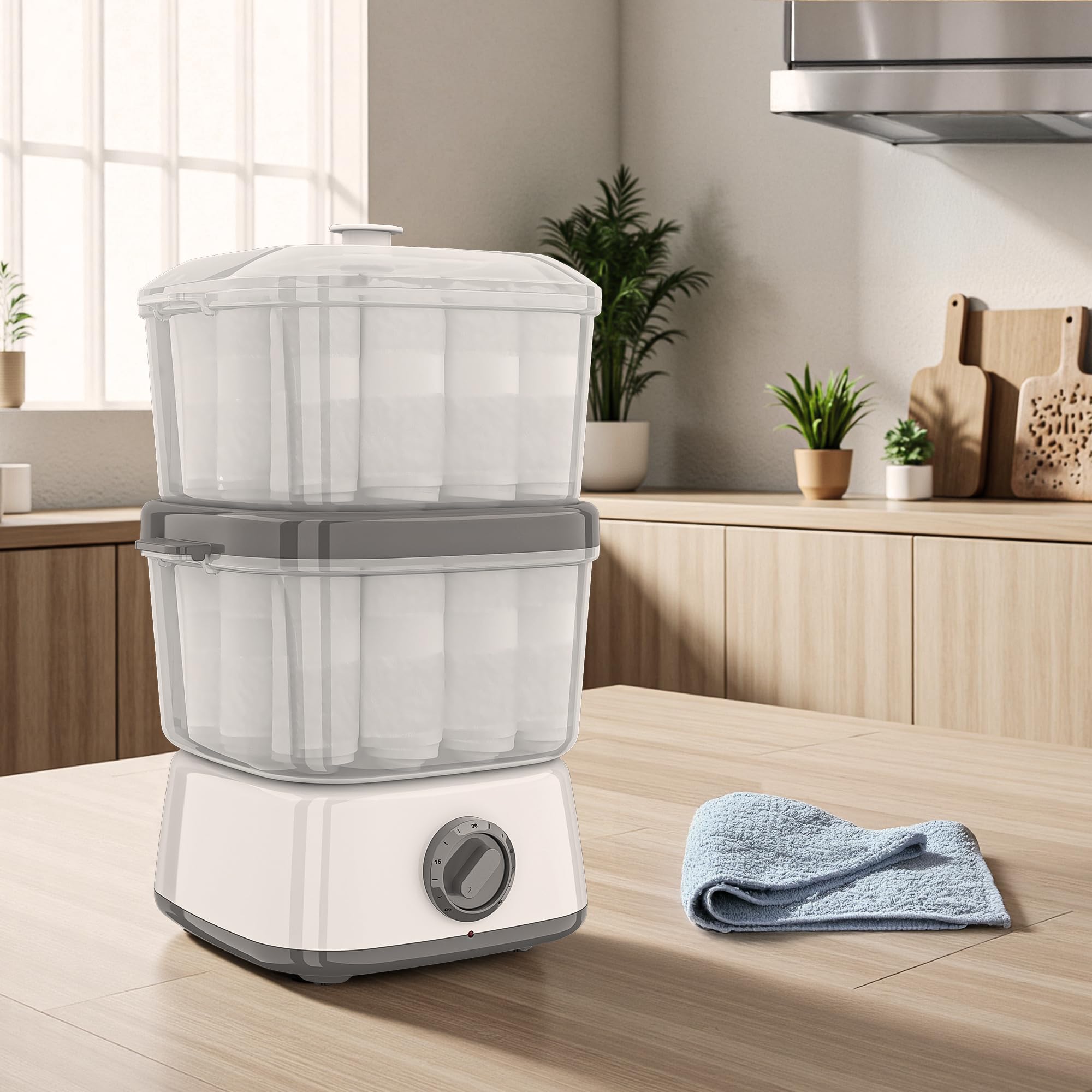 Calentador de toallas 2 en 1 de 6 l, para toallas calientes, gran capacidad, fácil y versátil para peluquería, salón de belleza, spa, manicura, hotel, hogar, color blanco