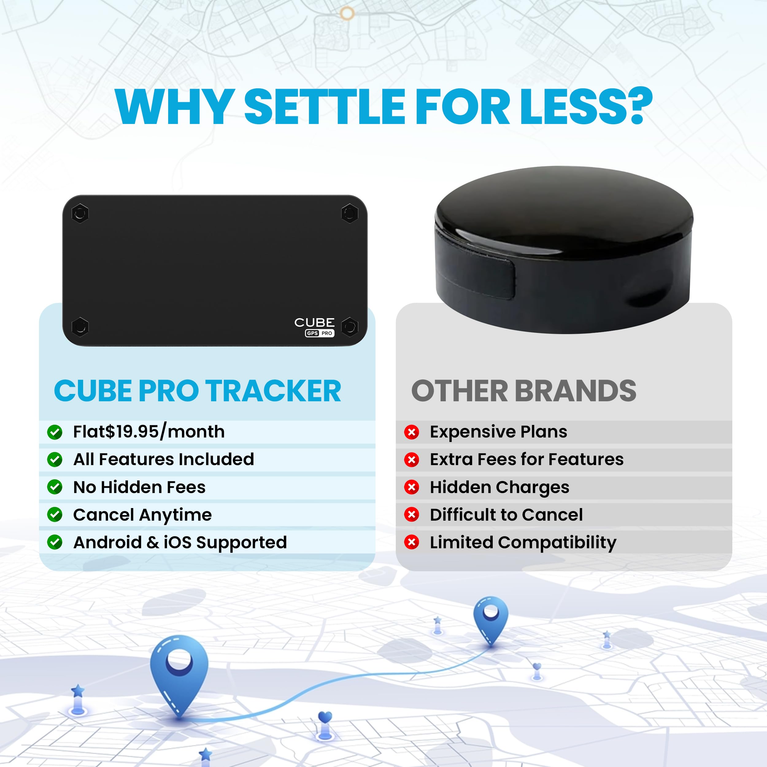 Cube Pro GPS Tracker for Vehicles with Built-in 1 Year Battery - IP67 Waterproof Real Time GPS Tracker for Cars - iOS & Android Compatible - Hidden Magnetic Tracking Device for Cars, Fleets, Trailers - image 7