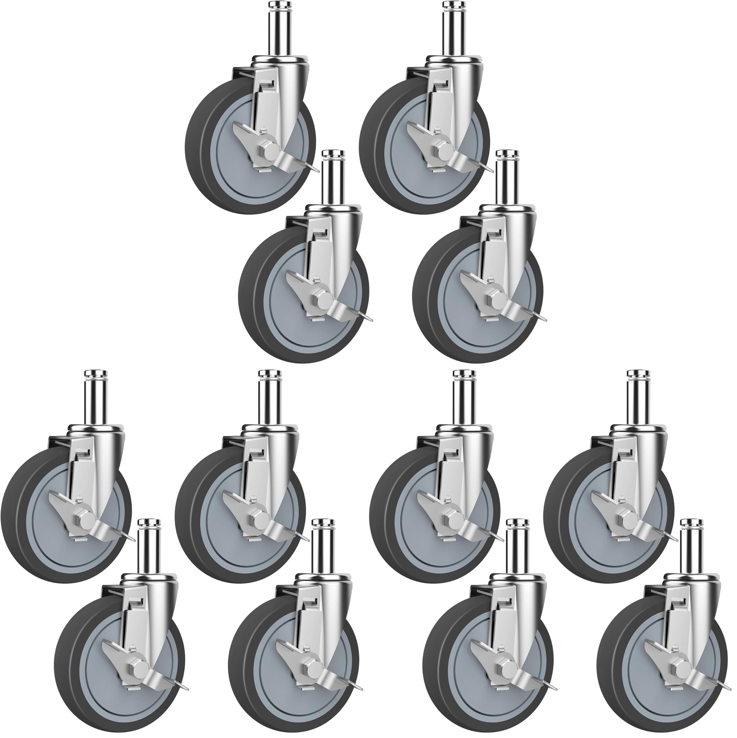 RILIDRI Heavy Duty Casters - 4 Pack for Wire Shelving -10 RILIDRI Heavy Duty Casters - 4 Pack for Wire Shelving -10