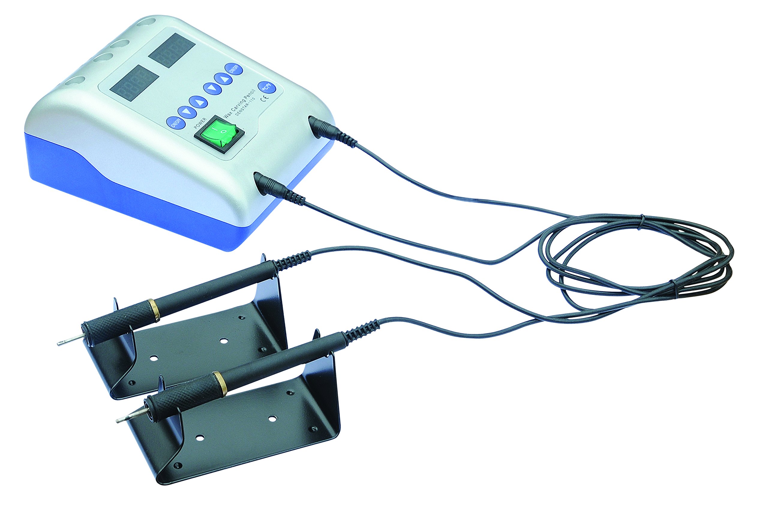 SDent® Electric Waxer Carving Knife Machine Double Pen with 6 Wax Tips Pot for Dental Lab