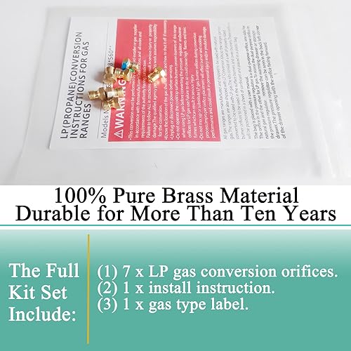 Miniatura 6 de DG96-00340B Kit de conversión de gas LP compatible con quemador de gas Samsung, reemplaza DG96-00197A AP5917476 NX58H5600SS 3447647 PS9606645, 7