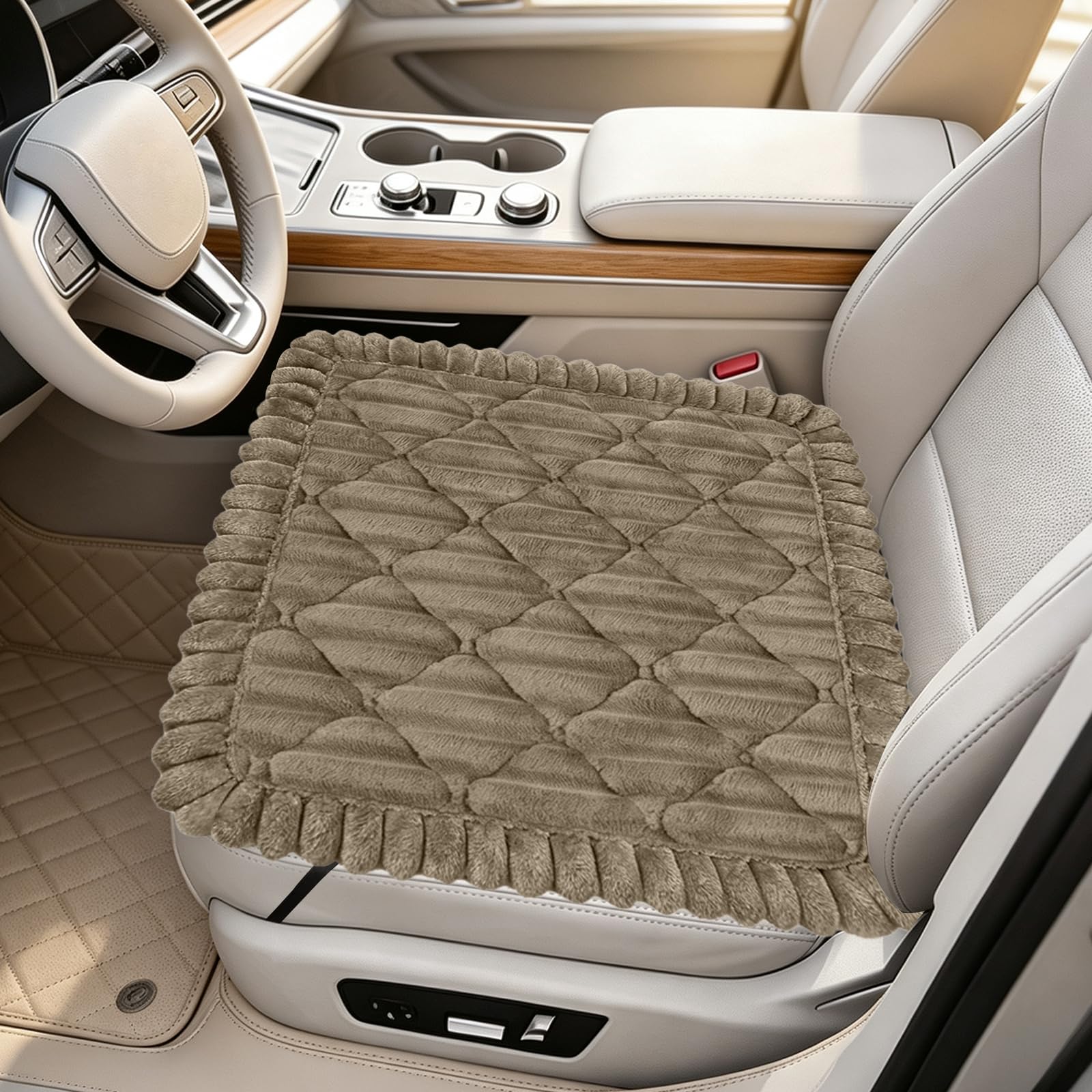 SYLC Dog Bed for Car Back Seat, Non-Slip Car Seat Cushion Cover Soft Plush