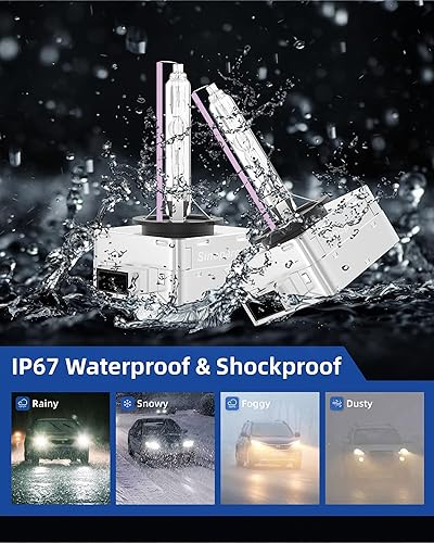 Vista 20 de Sinoparcel Bombilla HID de xenón D1S/D1R para faros delanteros – 8000 K 35 W haz alto y bajo 66144 66140 85140 85415, etc. Luces de repuesto