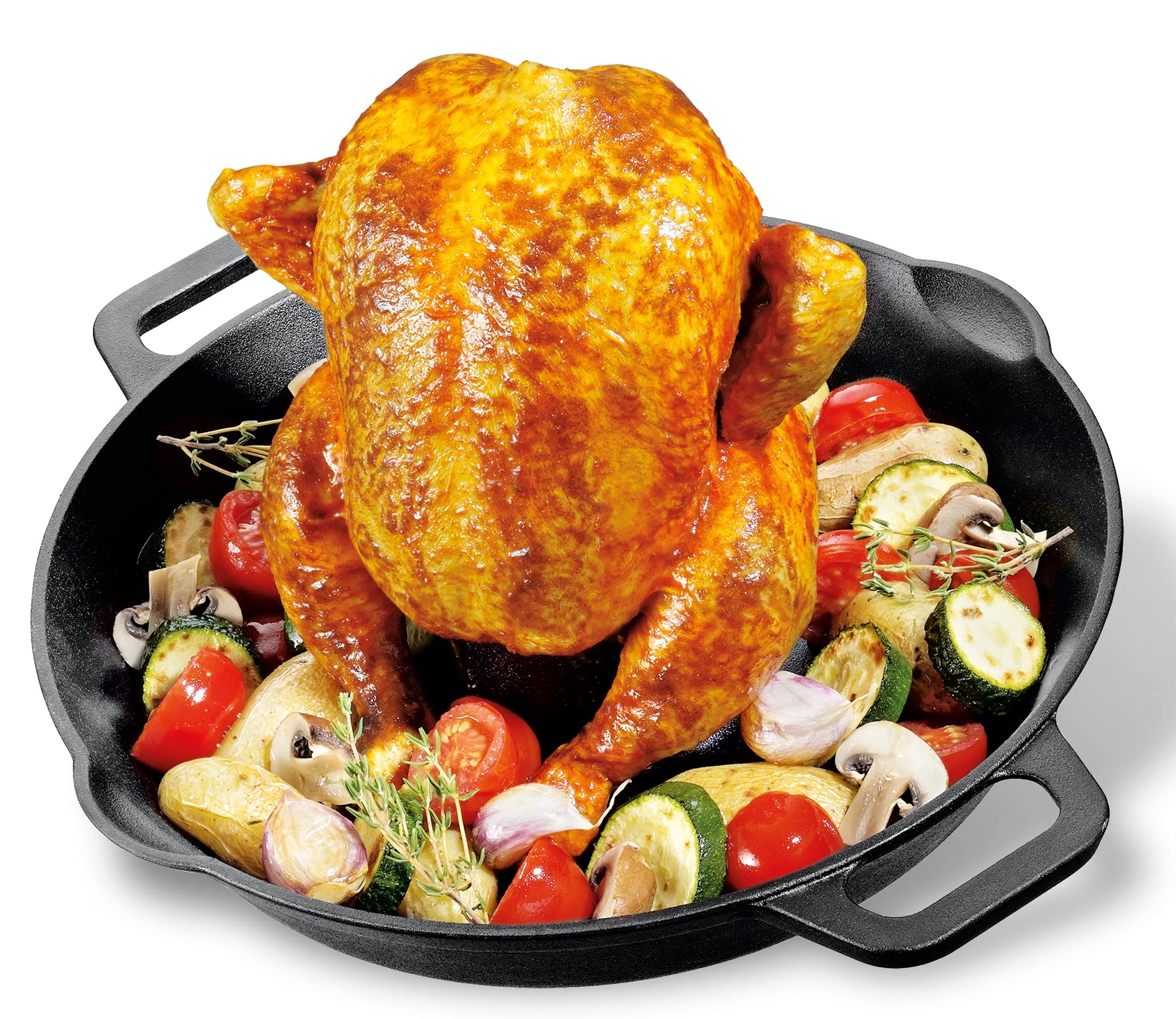 Küchenprofi Barbacoa para pollo de hierro fundido, asador de pollo, soporte para pollos, asador de aves