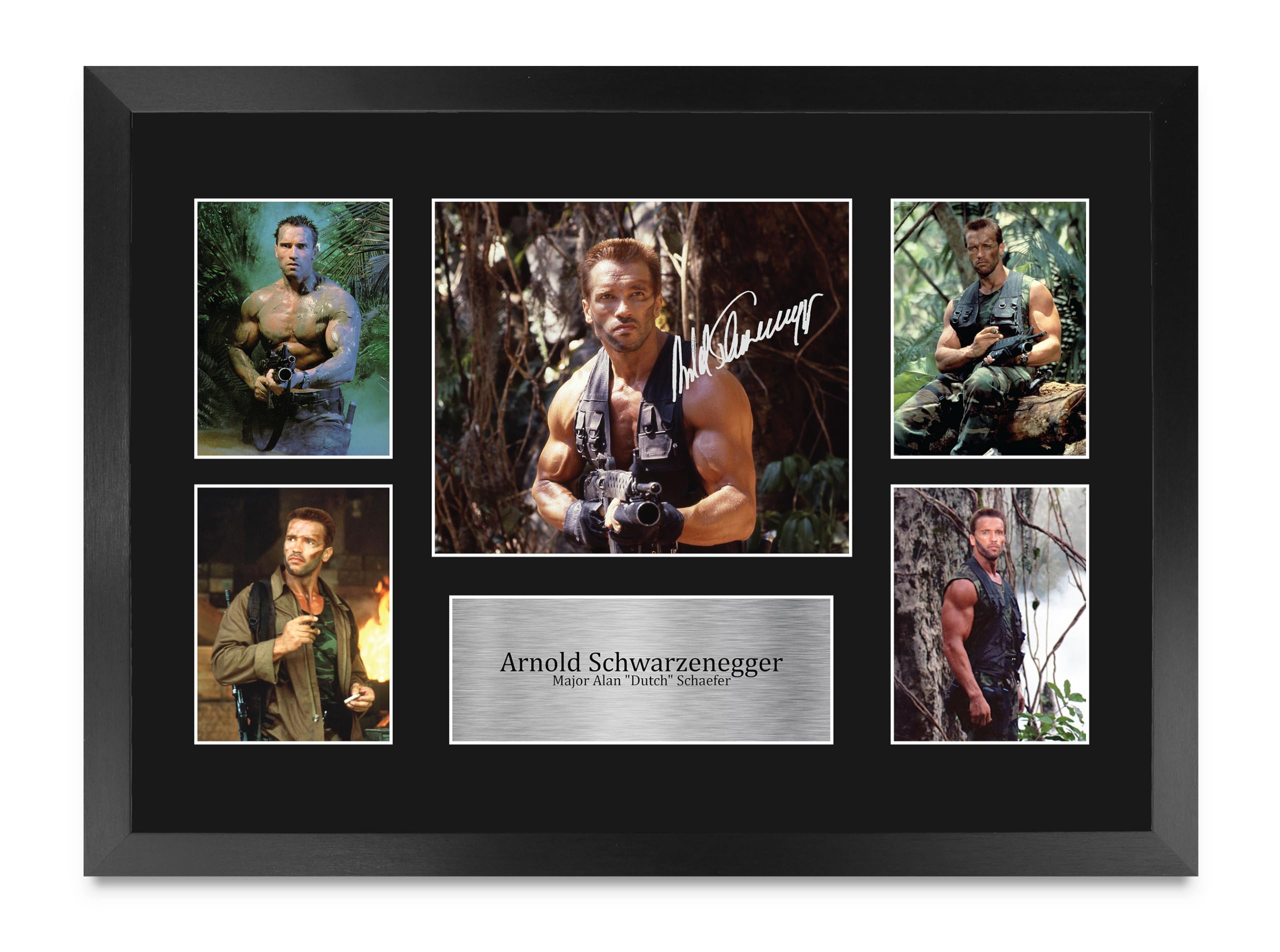 Recuerdos de Arnold Schwarzenegger Predator póster A3 con firma 8