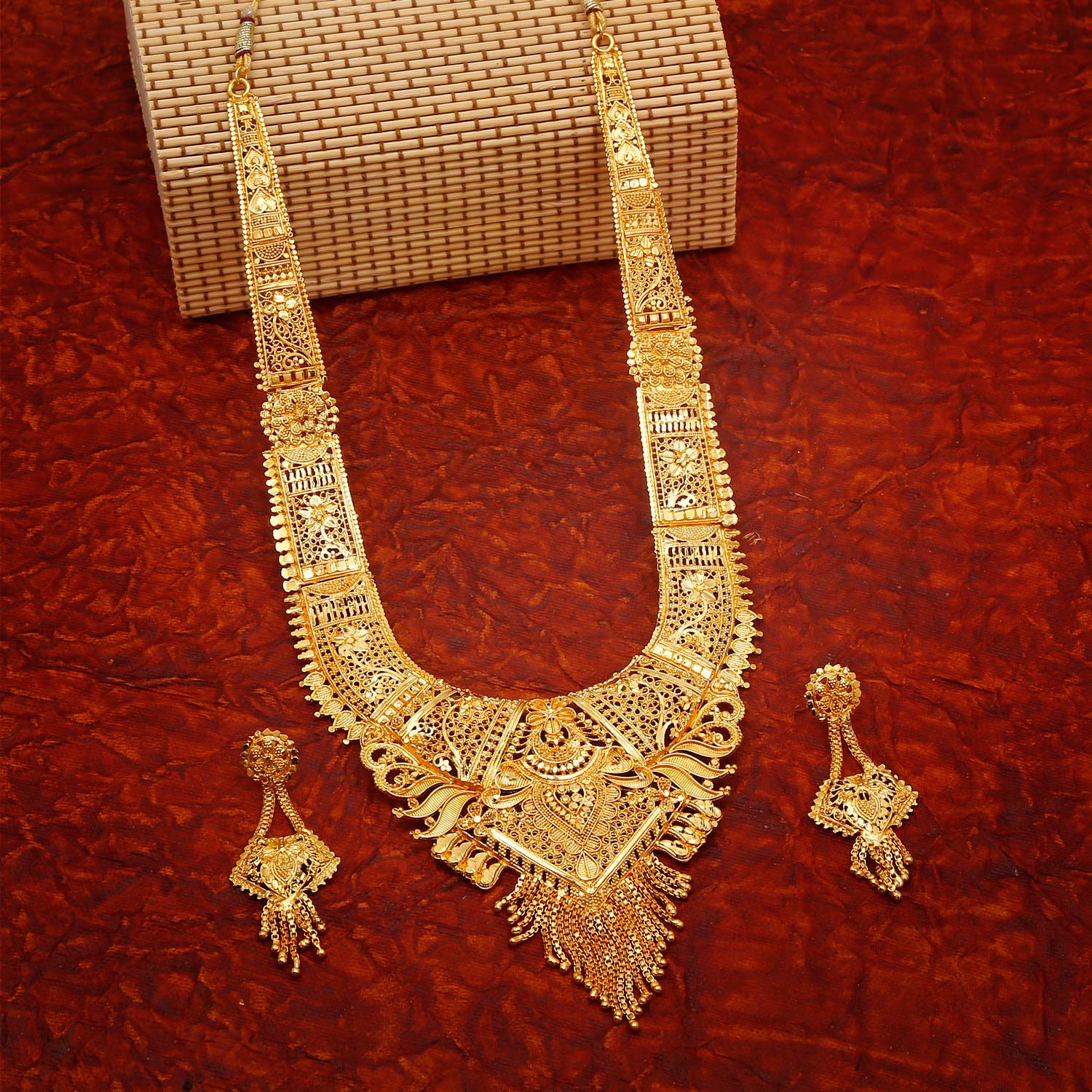gold Plated One Gram Rani Haar Earring 
