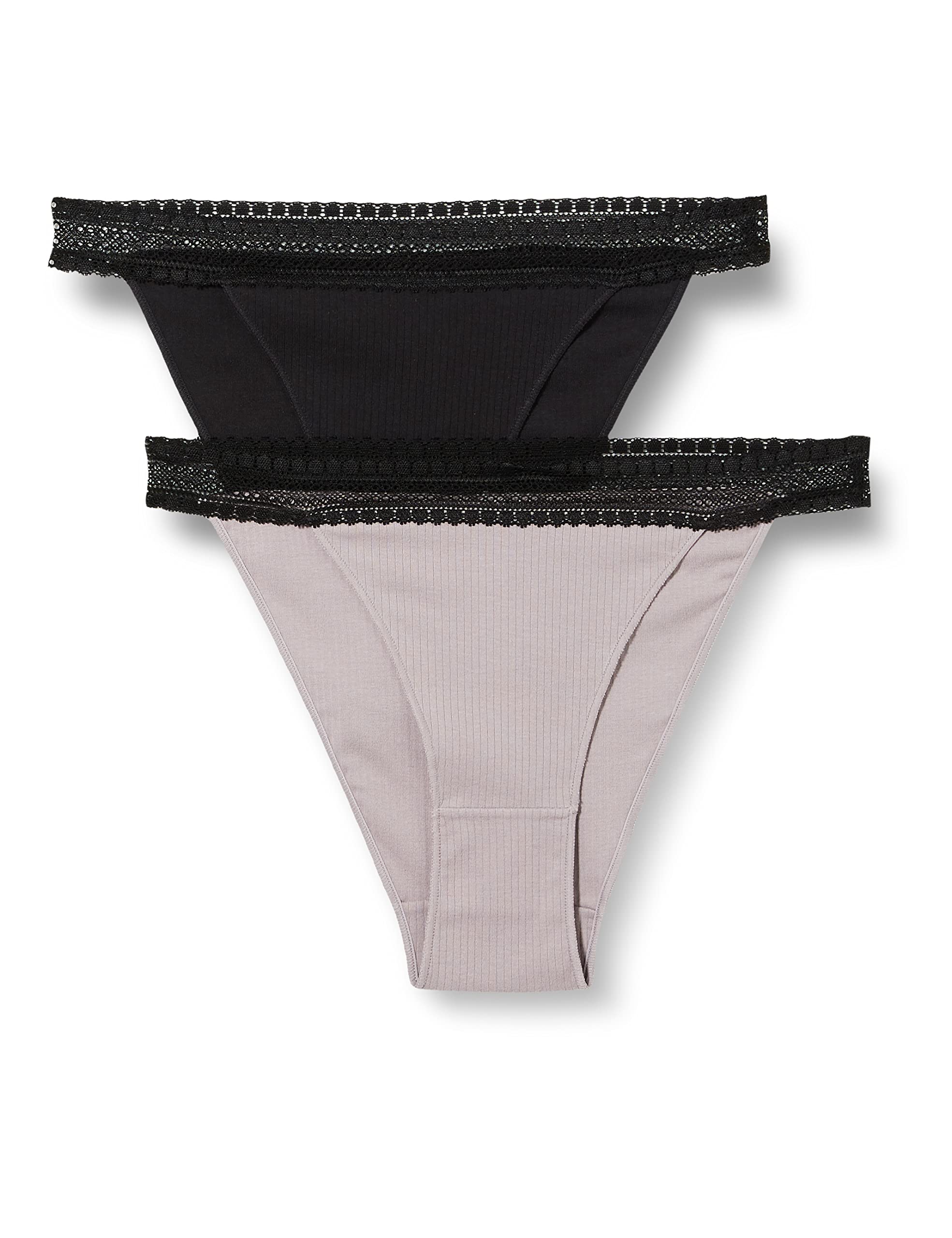 Sloggi Women's GO Ribbed Tanga C2P Briefs, BLACK COMBINATION, XL