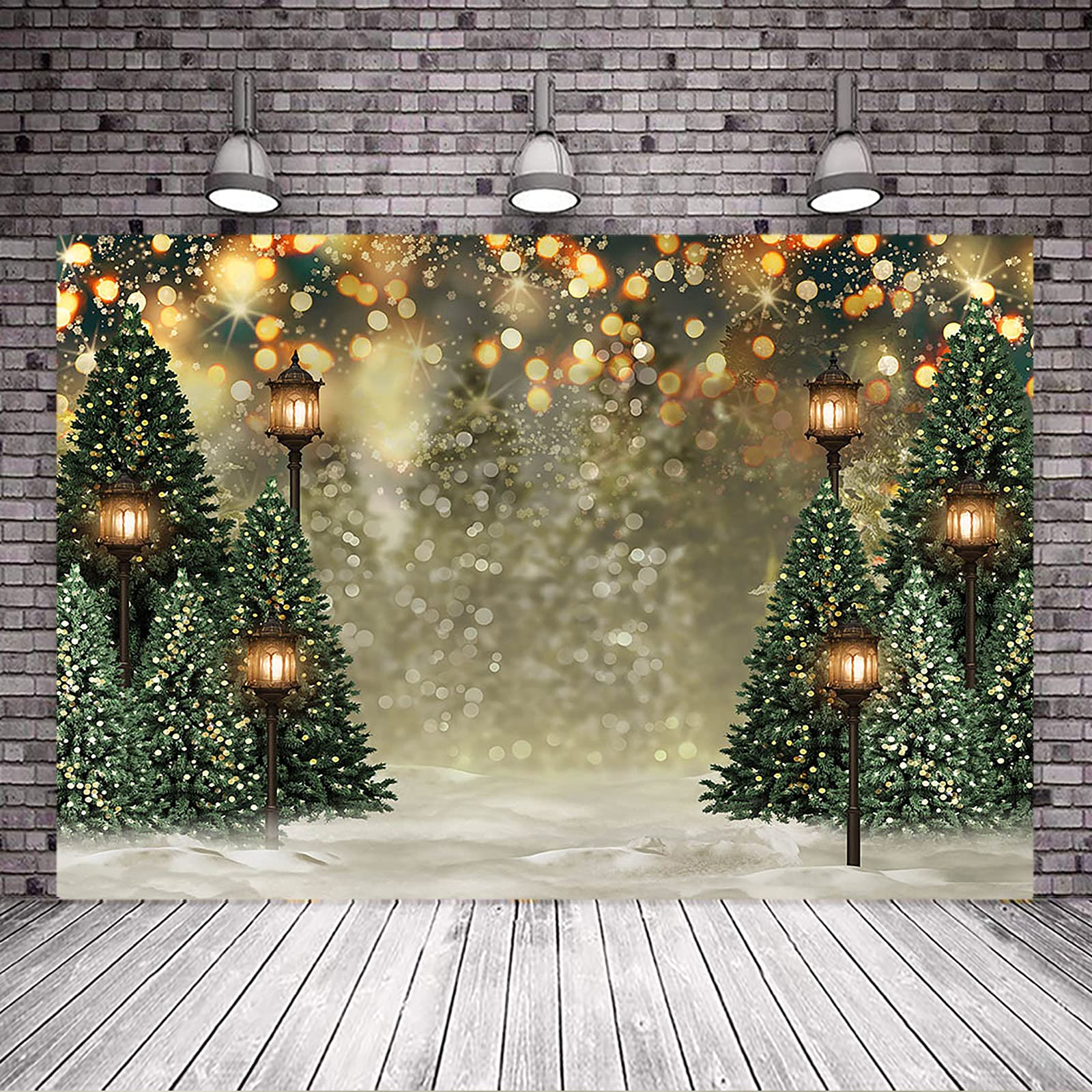 4 X 4 Ft Christmas Window Winter Natural Scenery Backdrop Art Red Xmas Tree Photography Backdrops Snow Holiday Photobooth Portrait Party Banner Festival Photo Studio Props Supplies - View #9