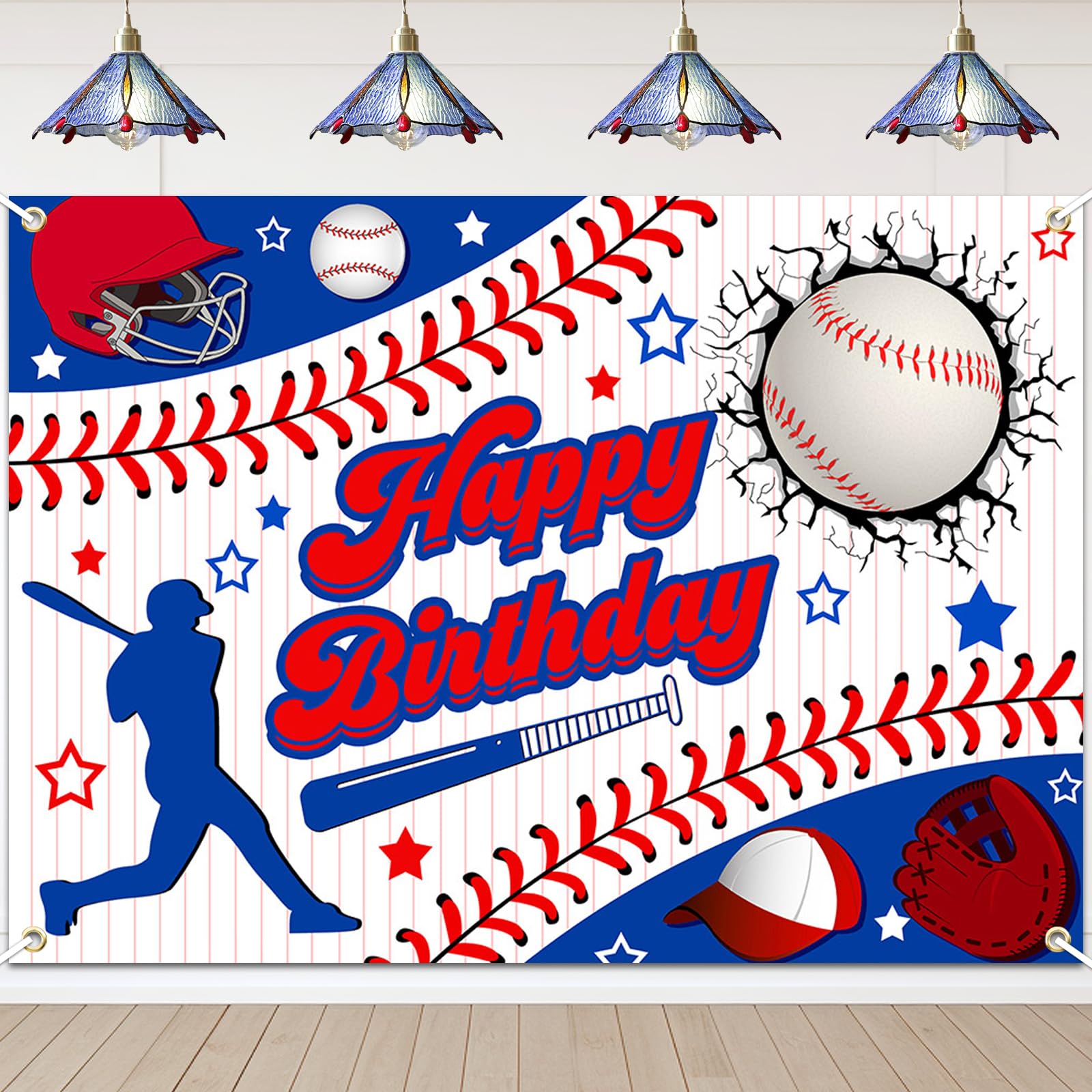 Avezano Baseball Birthday Backdrop for Boys Kids Teens Baseball Birthday Party Decoration Sport Themed Birthday Banner for Baseball Party Decorations