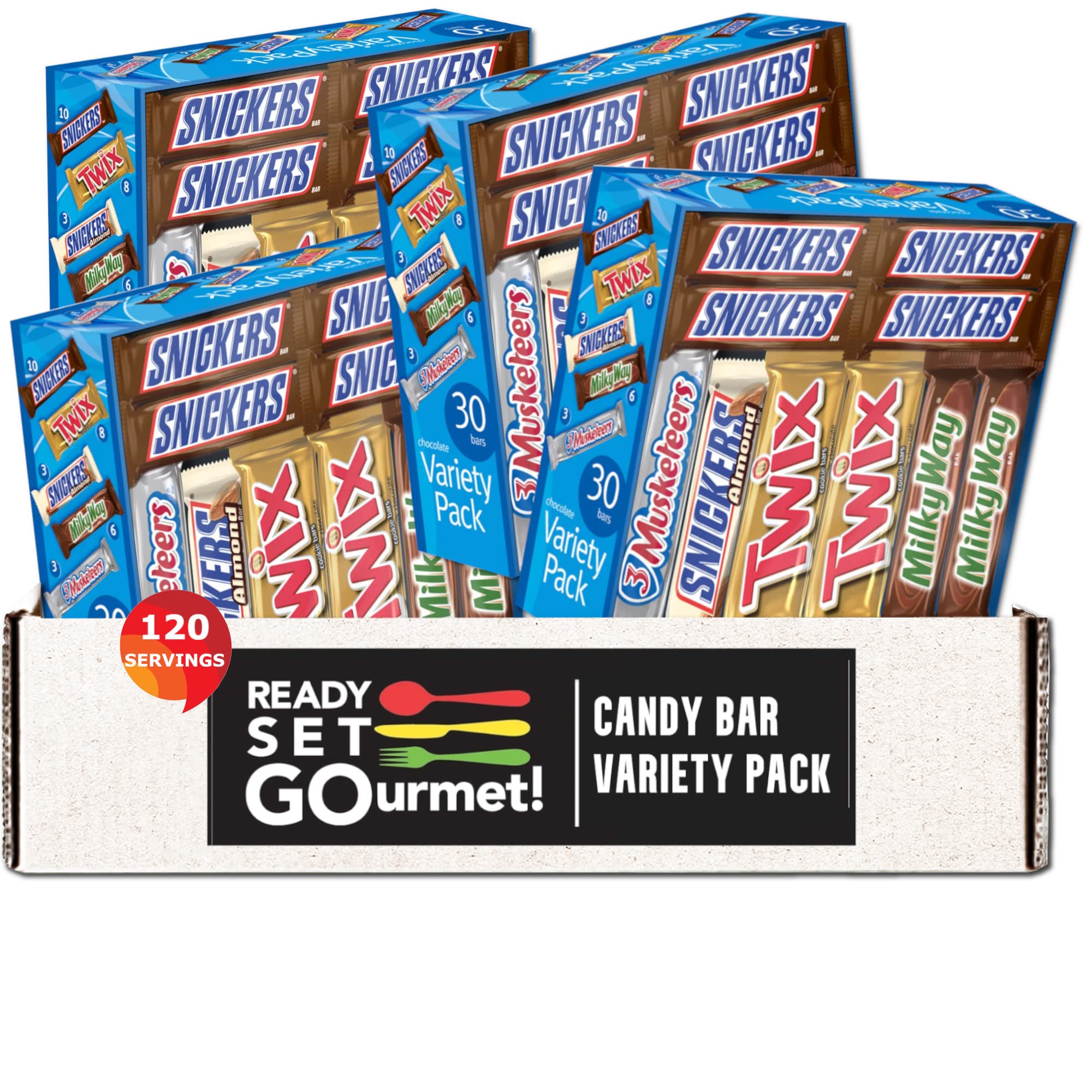 Buy Ready Set Gourmet candy bars Snickers, Twix, Milky Way and More