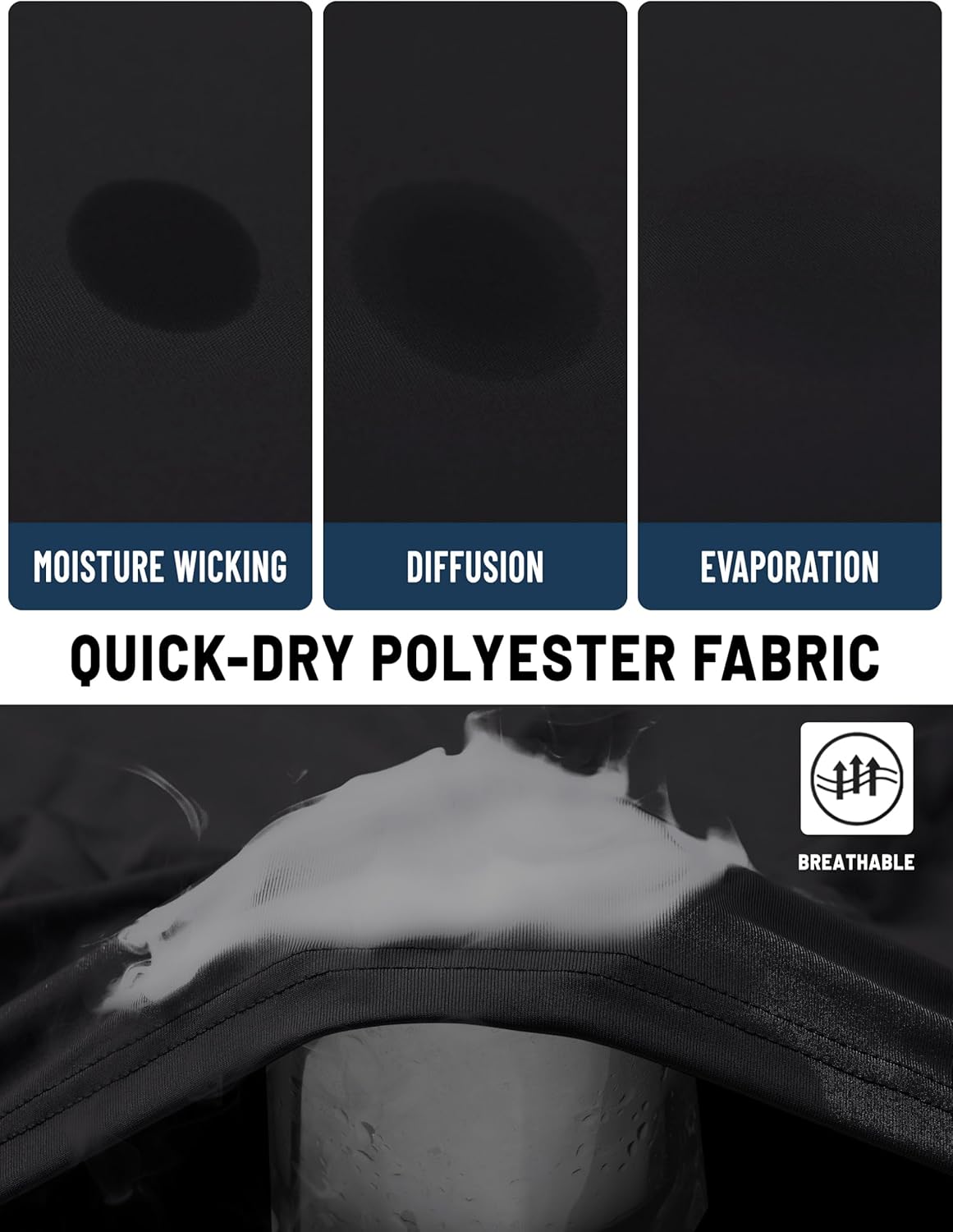 TACVASEN Men's Workout Shirts Short Sleeve Dry Fit Swim UPF 50+ Sun Shirt Crew Neck Athletic T-Shirts Gym T Shirts - Image 5