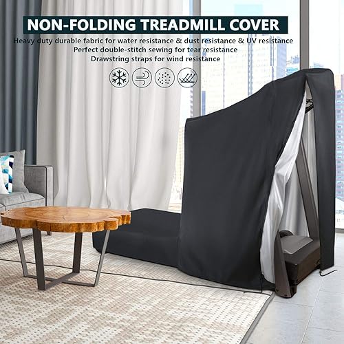 Miniatura 6 de POMER Fundas para caminadora, a prueba de polvo, impermeable, no plegable, funda protectora para máquina de correr con cremallera, ideal para uso en