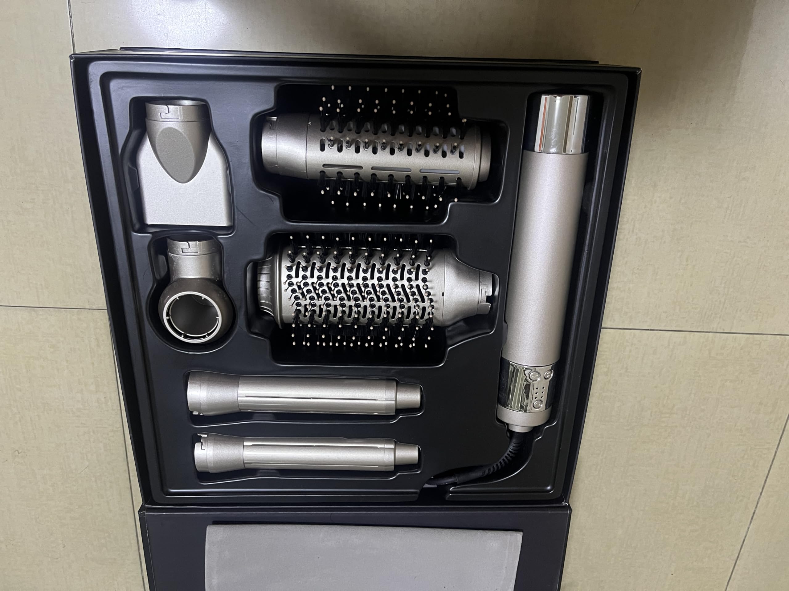 [140000 RPM]Warmluftbürste [6 in 1] Air Styler & Föhnbürste, Hochtouriger negative Ionen Haartrockner schnell trocknend, Warmluftbürste Set mit Auto-Air Locken, Volumizer, Rundbürstenföhn, Glätteisen
