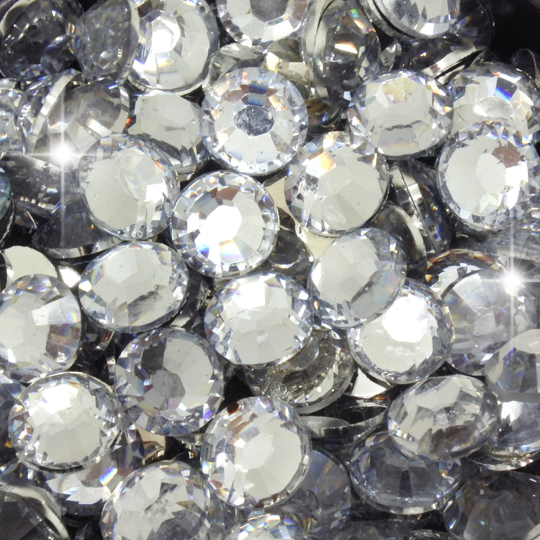 Little Snow Direct® Pack of 1000 Resin Crystal Flat Back Rhinestones Diamante Gems Nail Art & Crafts (Clear, 5mm)