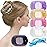 RC ROCHE 6 Pcs Flat Claw Hair Clips for Women Thick Hair French Round Duckbill Square Secure Strong Hold Grip Clamps Barrettes Curved No Slip No Crease Styling Cute Extra Jumbo XL, Large Transparent