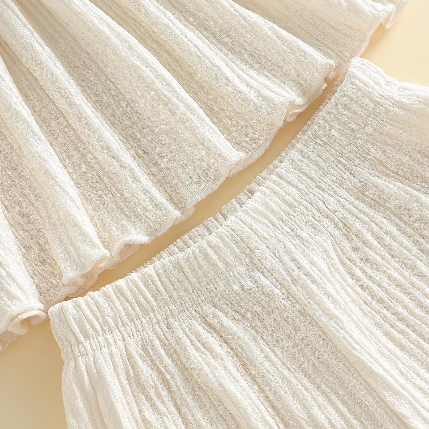 Baby Girl Summer Clothes Crochet Flower Sleeveless Tops and Shorts Sets Boho Beach Toddler Girls Outfits - Image 7