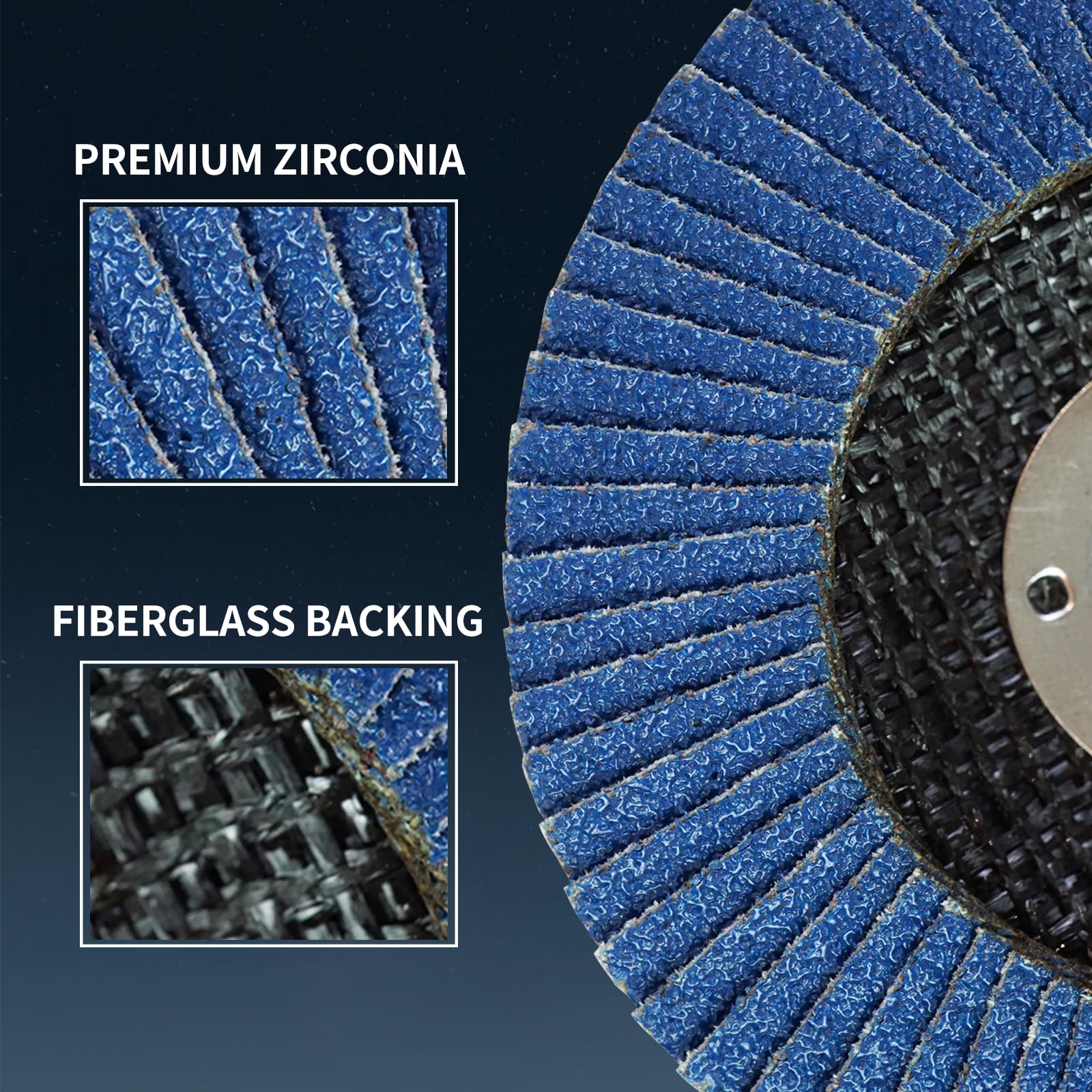 10 Pack Flap Discs 4 1/2 for Angle Grinder Sanding Disc, 40 Grit Grinding Disc, 4.5