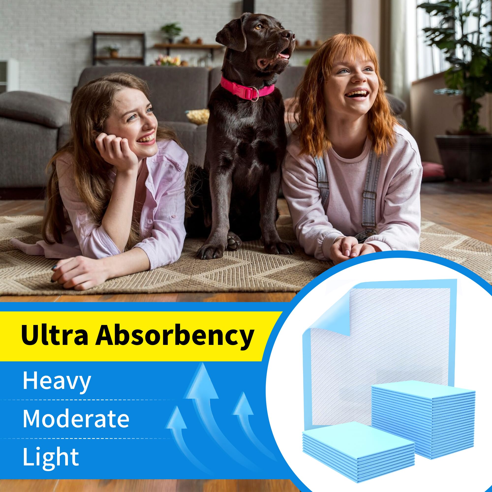FRONTLINE Almohadillas desechables de 23 x 36 pulgadas, superabsorbentes, entrenamiento de perros, almohadillas para incontinencia, protección gruesa para niños, adultos, líquidos de ancianos, orina,