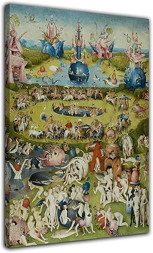 QUNYAAE Hieronymus Bosch The Garden of Earthly Delights Poster Decorative Painting Canvas Wall Art Living Room Posters Bedroom Painting