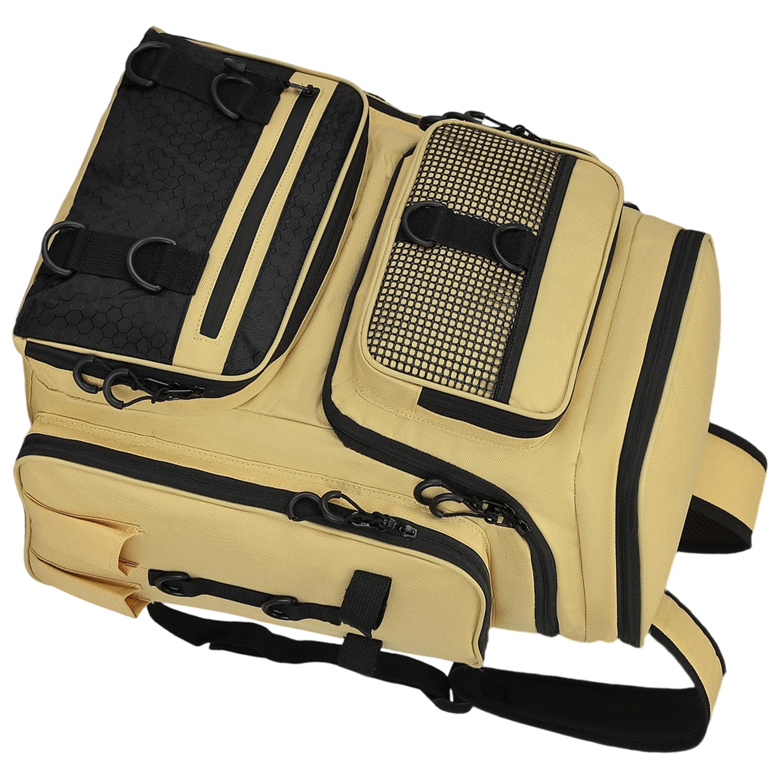 Greabuy Forte Outdoor Attrezzature Da Pesca Borsa Ergonomica Cinghie A Tracolla Impermeabile Piano Rod Carrier Planner Outdoor Pesca Attrezzatura Borsa di Immagazzinaggio, cachi, taglia unica