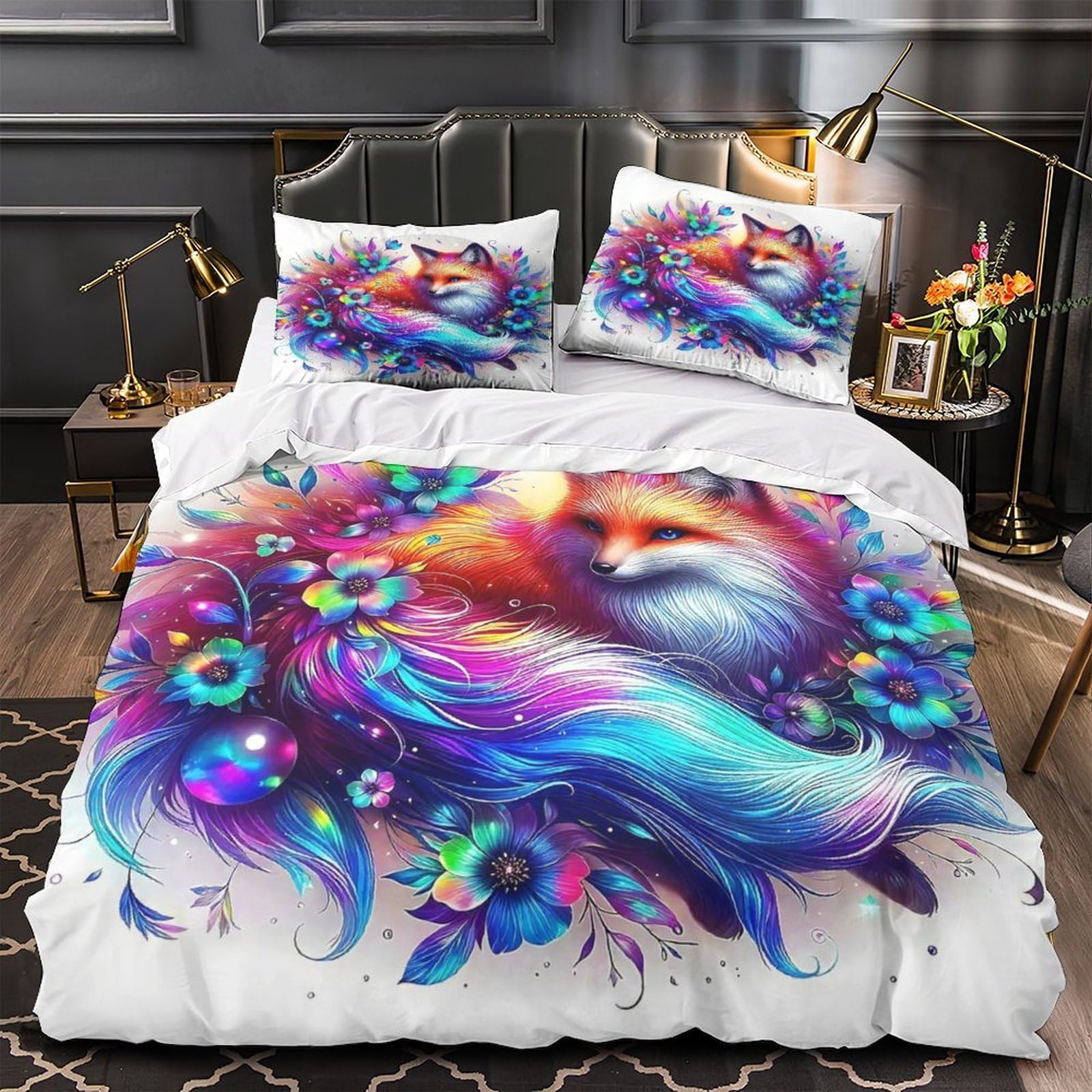 Housse de couette Fox 3D pour créer une ambiance cocooning et nature dans la chambre