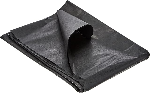 Creavvee 30 Tissue Sheets, Gift Wrapping, Kids Art and Craft Paper, Black, 50 x 70 cm