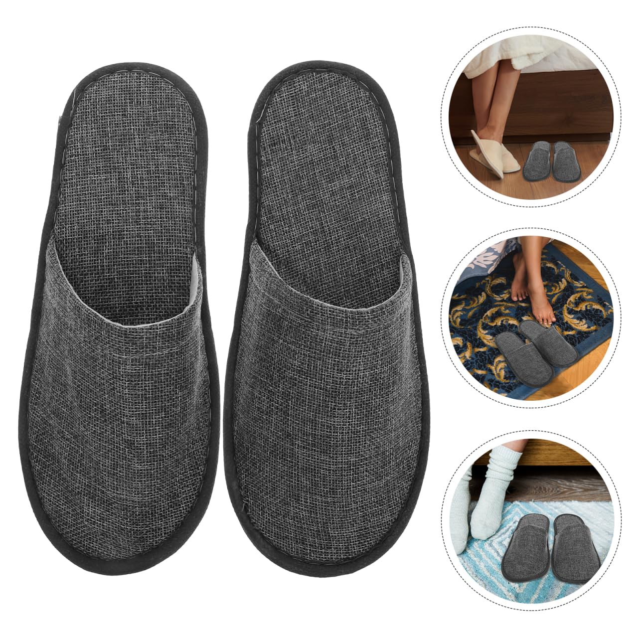 20pcs Disposable Non-slip Slippers for Hotel and Travel Lightweight Portable Indoor Footwear Comfortable Design for Men and Women