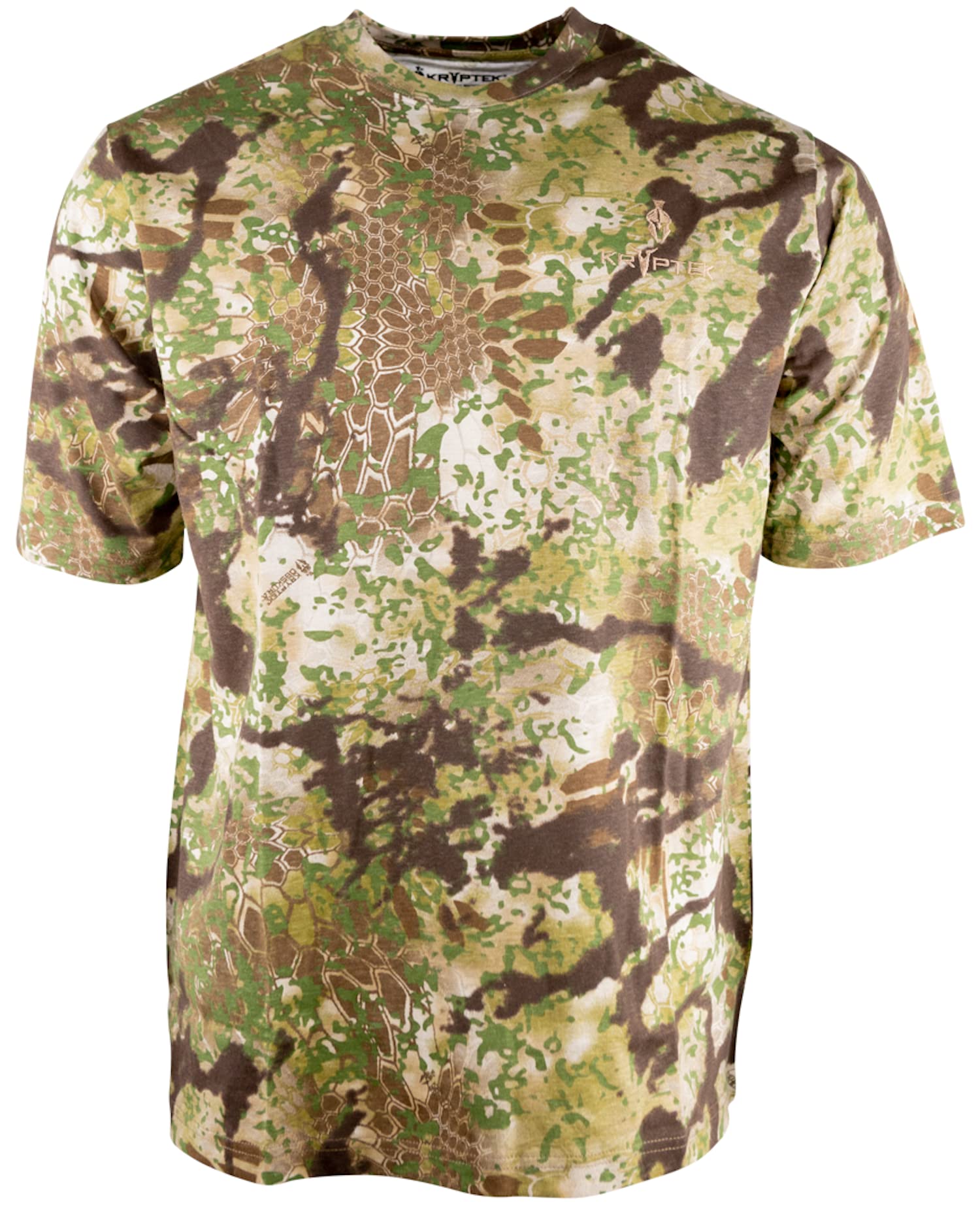 Kryptek Men’s Stalker Short Sleeve Hunting Shirt, 100% Cotton, Stealthy Camo Tee