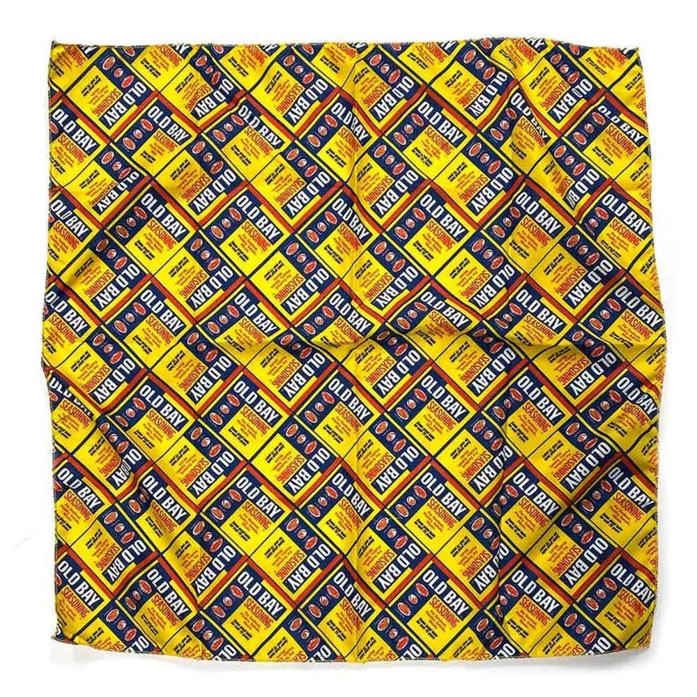 Route One Apparel | Full Old Bay Can Pattern 22 X 22 Inch Bandana
