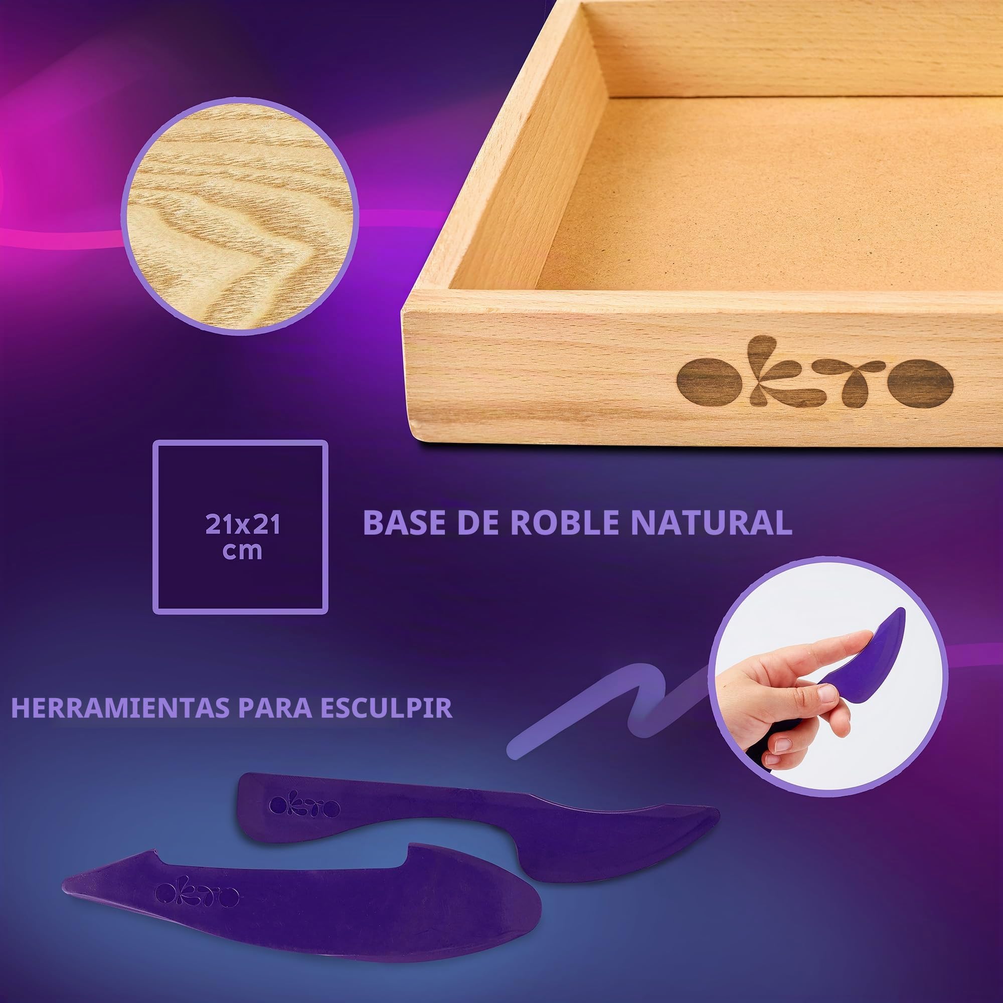 OKTO Mommy Troll/Air Clay Art in Legno