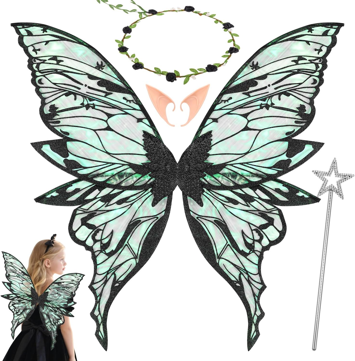Fairy Wings, Fairy Wings Adult Women, Angel Wings Butterfly Wings for Girls, Fairy Halloween Costume for Women