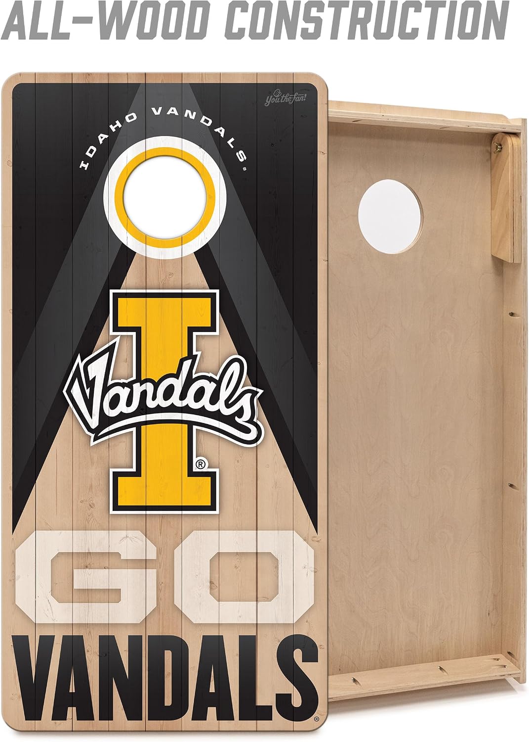 YouTheFan NCAA 2' x 4' Slogan Series Professional Wood Cornhole Game