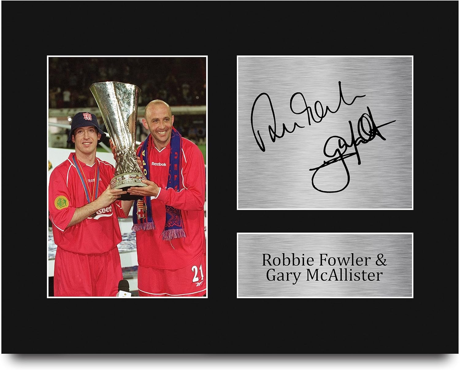 HWC Trading Robbie Fowler & Gary McAllister Liverpool Gifts Printed Signed Autograph Picture for Soccer Fans and Supporters - US Letter (ID-007874)