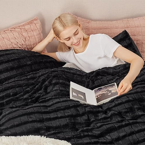 Miniatura 4 de Bedsure Juego de funda de edredón esponjoso, funda de edredón de felpa ultra suave tamaño Queen, juegos de cama cálidos y mullidos de piel sintética