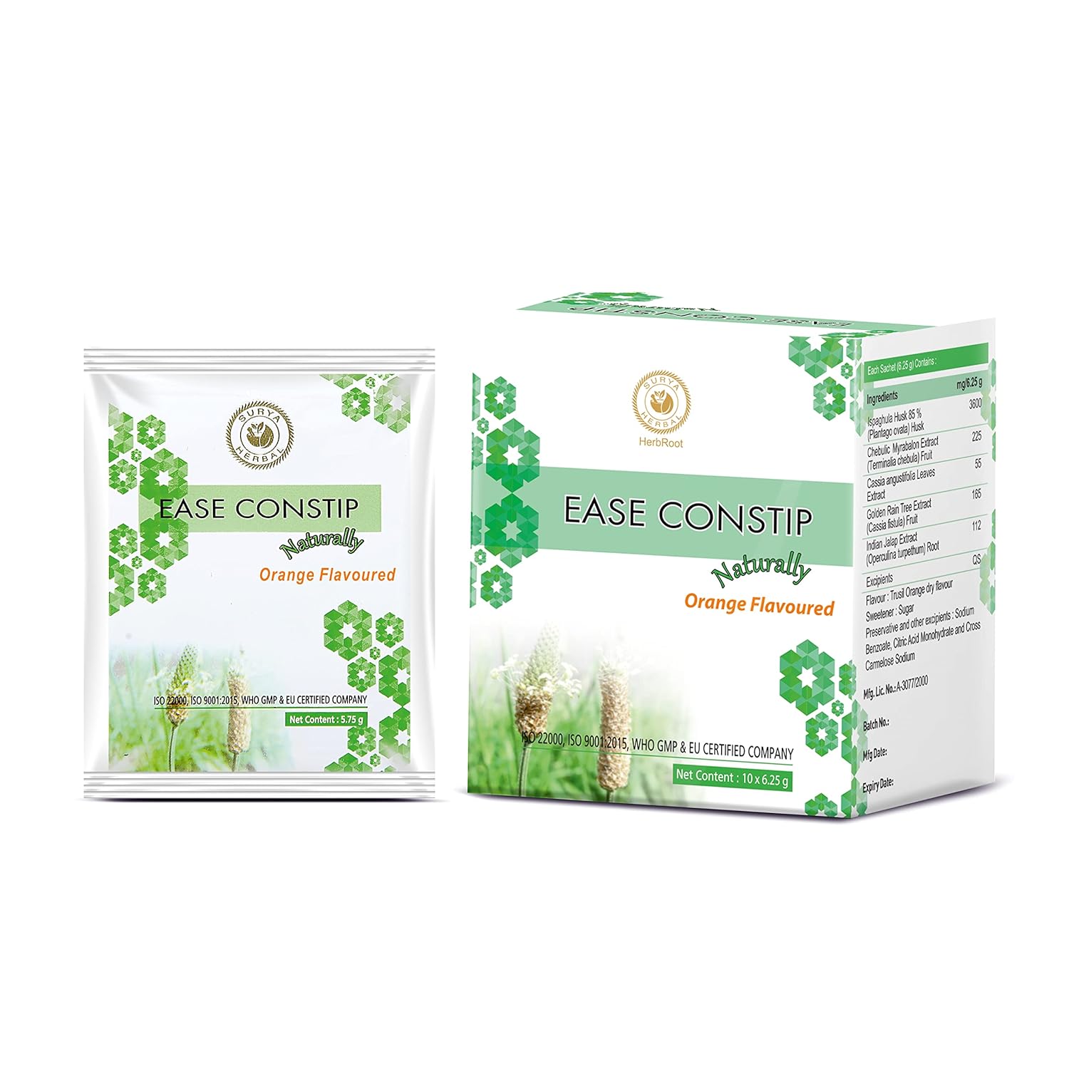 Buy HerbRoot Surya Herbal Ease Constip Naturally, Psyllium Husk