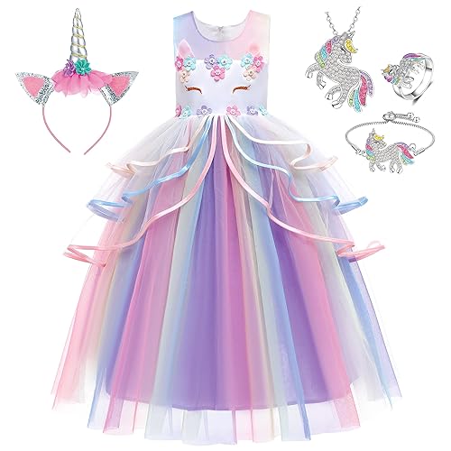 Unicorn Princess Dress Up Clothes for Little Girls – Costume,